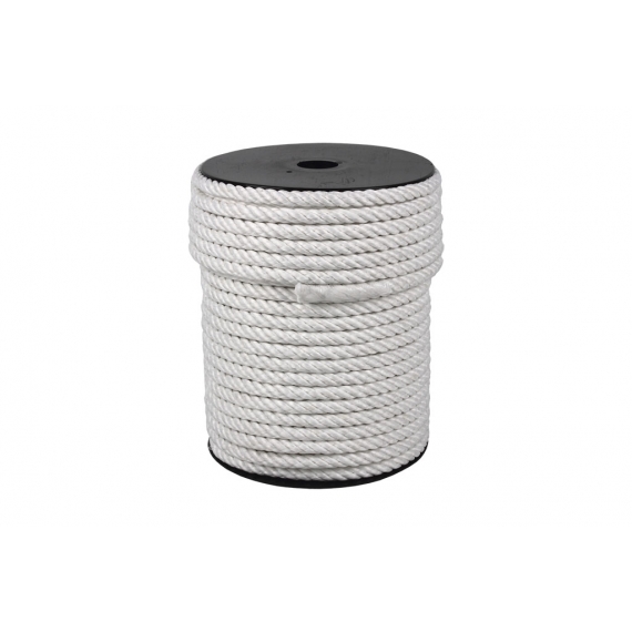 CARRETE CUERDA NYLON MATE 4/C 6 MM 200 MTS BCO