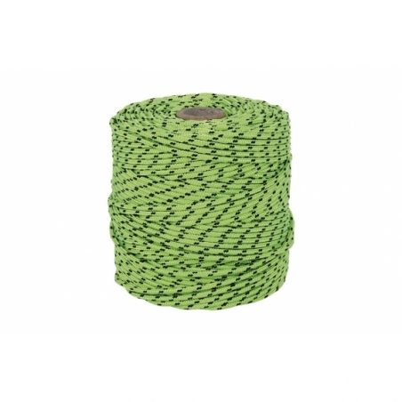 CORDON TRENZADO HIPPIE VERDE/NEGRO 3mm X 25 mts