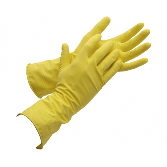 GUANTE LATEX AMARILLO FLOCADO T-6,5 (S)