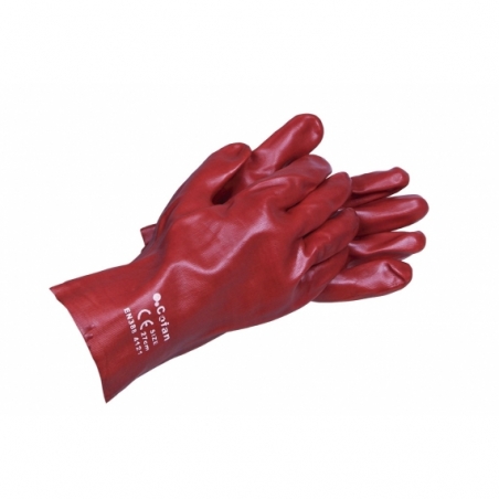 GUANTE PVC ESTANCO ROJO DE 27 Cms.