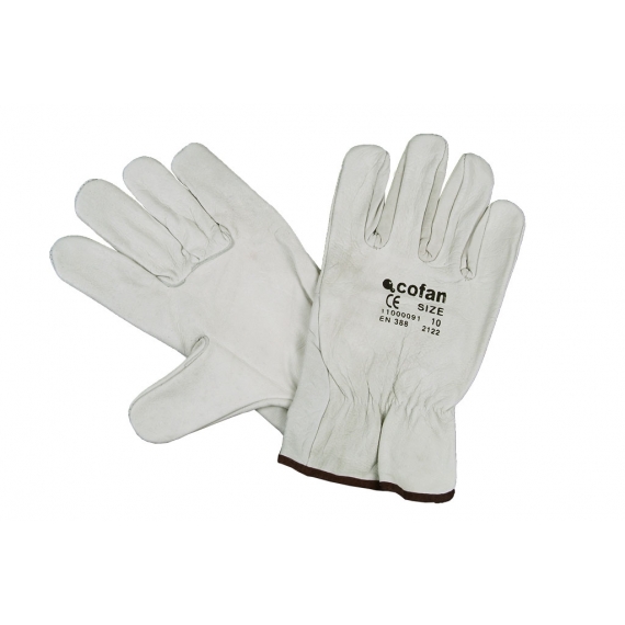 GUANTES PIEL VACUNO GRIS T-8