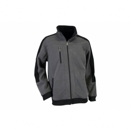 CHAQUETA POLAR WALKER370gms/m GRIS-NEGRO TALLA M