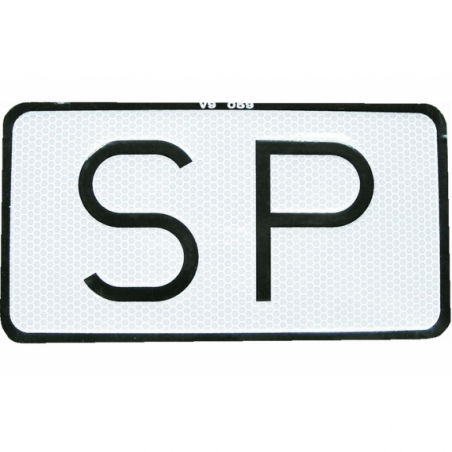 PLACA SP V-9 SERVICIO PUBLICO 15X7,5CM