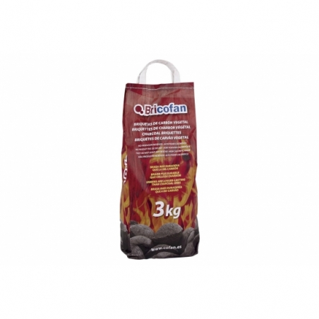 BOLSA BRIQUETAS CARBON VEGETAL 3 KGS