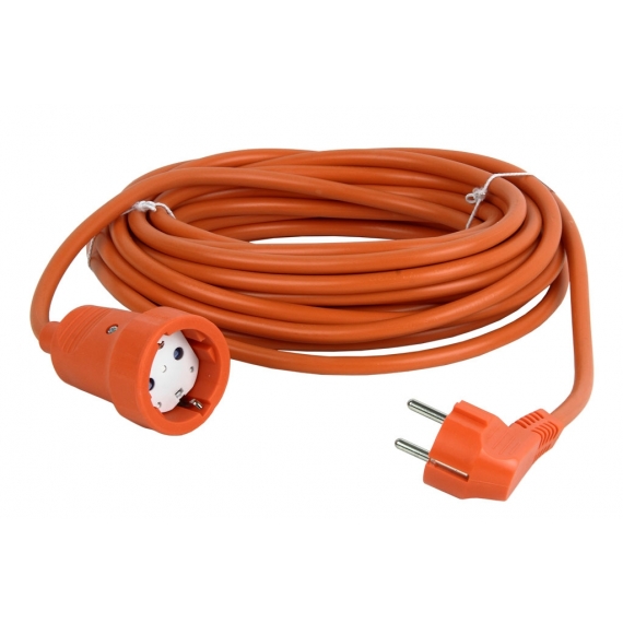 PROLONGADOR BIPOLAR CON T/T LATERAL 16A250V CABLE 10M NARANJA