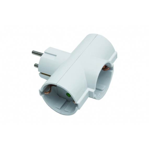 ADAPTADOR SCHUKO 3 VIAS  (16A-250V)